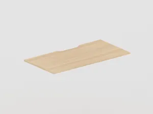 GP OMsystem Rectangular Desk Top with Scallop Cut thumbnail 1