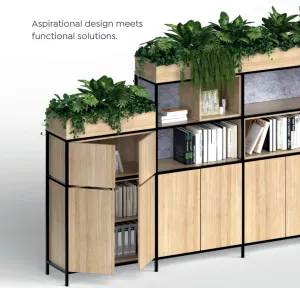 OL Rhodes 12 Door 4 Cubby Welded Storage with 6 Planter Box thumbnail 12