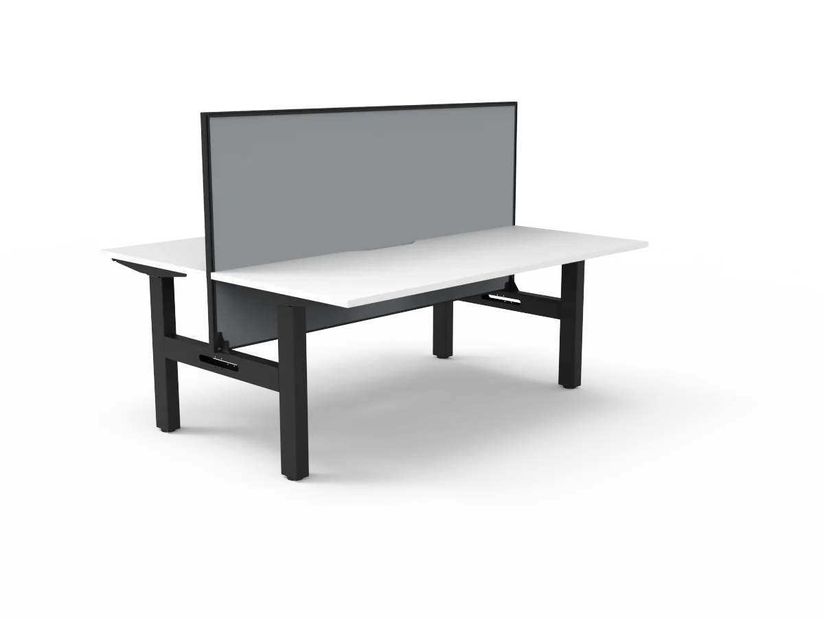RL Boost Static 2-User Double Sided Workstation with SHUSH30 Screen
