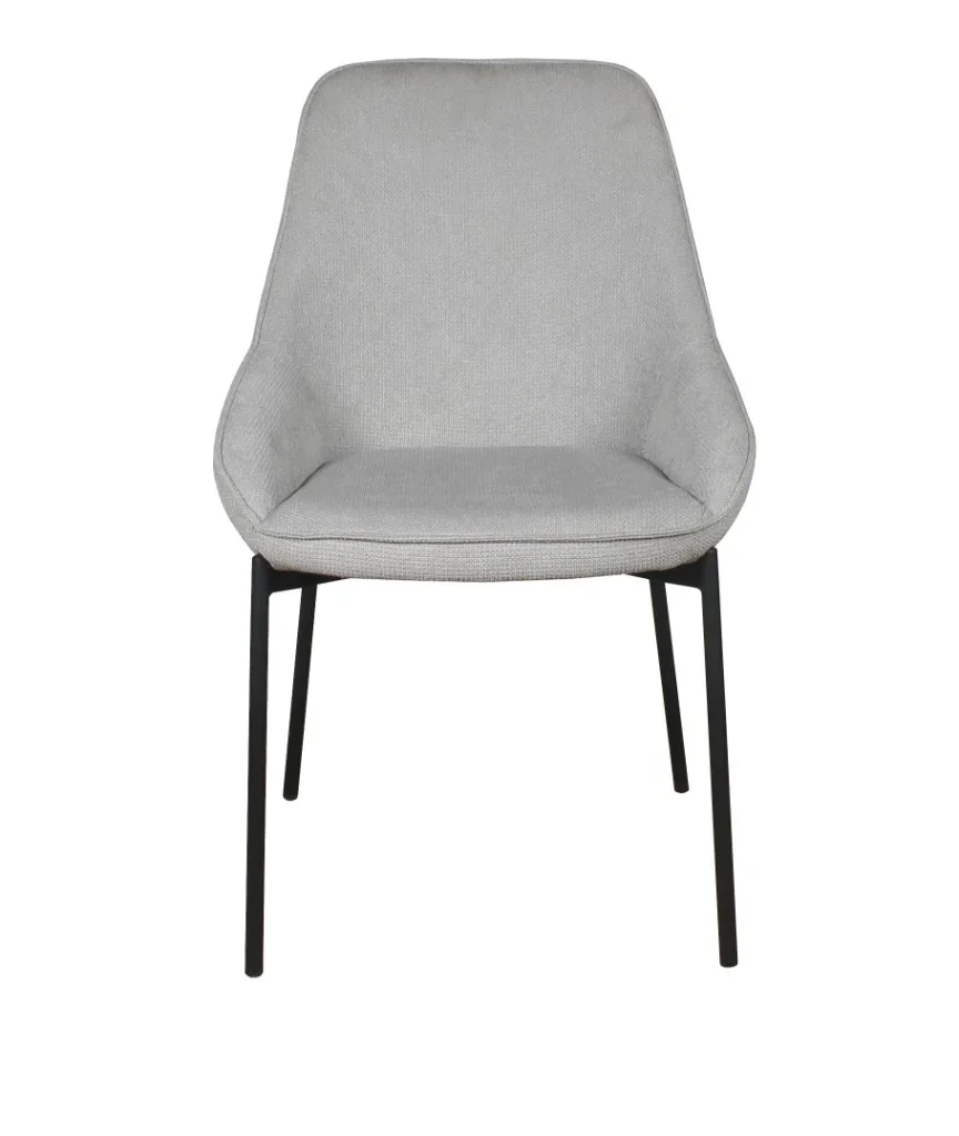 VI Titan Fabric Upholstered Metal Leg Dining Chair