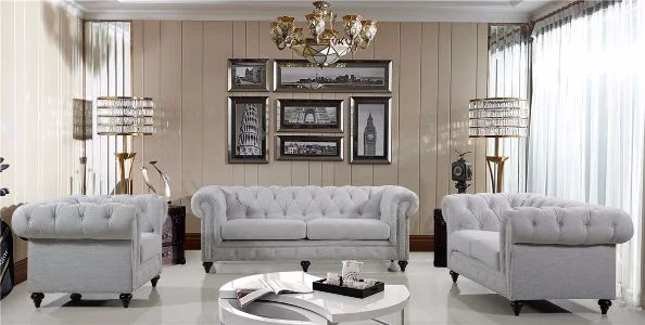 BT Chesterfield Fabric Upholstered 2 Seater Sofa