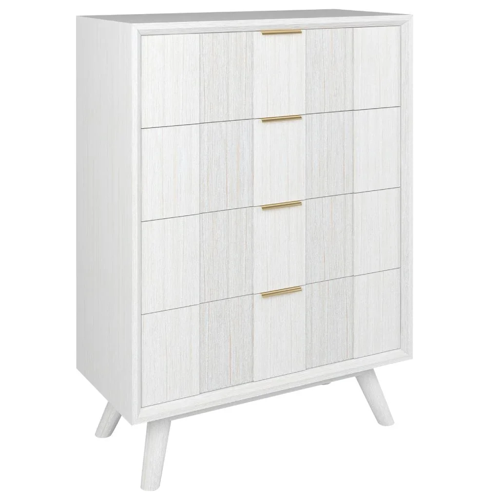 VI Alena Solid Timber 4 Drawer Tallboy