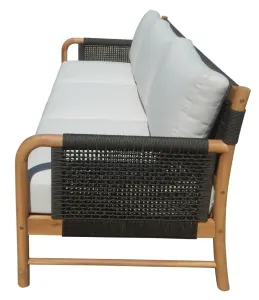 VI Elliston Solid Timber 3 Seater Outdoor Lounge with Cushion thumbnail 3