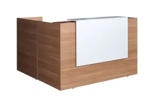 GP Sorrento Virginia Walnut Melamine Reception Counter thumbnail 1