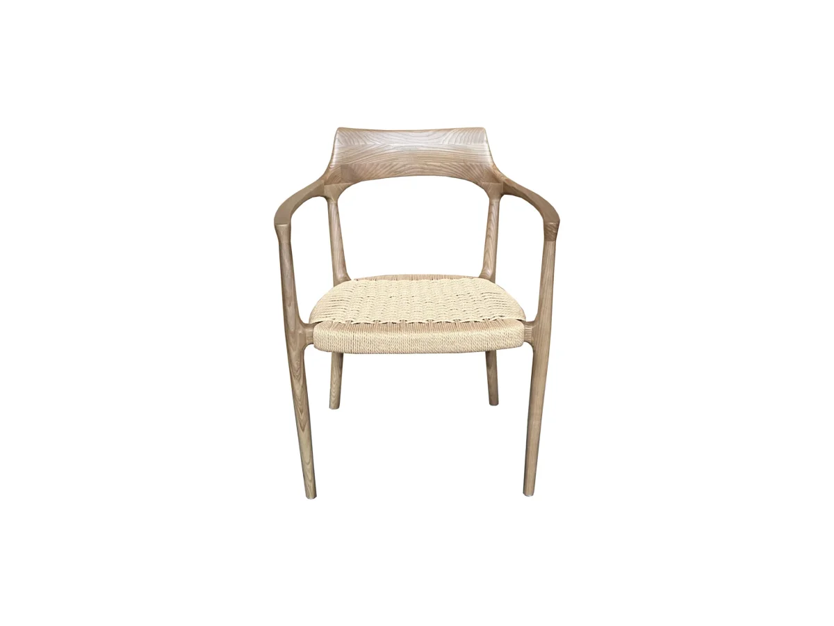 MF Porter Solid Timber Frame Woven Rope seat Dining Armchair
