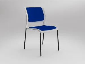 OL Game Fabric Upholstered Breakout Chair -4 Legs White Shell thumbnail 12