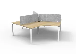 RL Infinity 120 Degree Profile Leg 3 User Workstation with Eco Panel Screen thumbnail 4