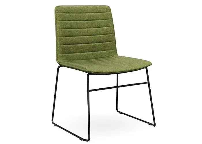 DD Nikola Black Sled Base Fabric Upholstered Chair