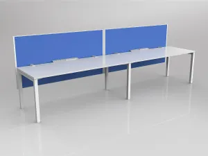 OL Axis 2 User Single Sided Workstation with Hung Screen - Breathe Fabric thumbnail 1