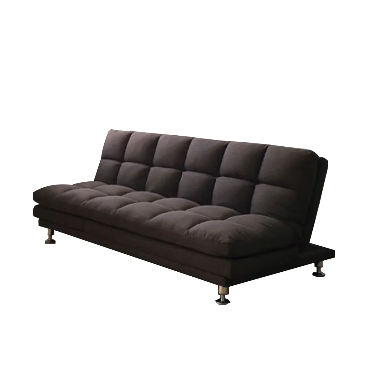 HE Vivin Fabric Upholstered Metal Leg 3 Seater Sofa Bed