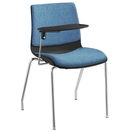 ST Pod Upholstered 4 Leg Black Shell Training Chair