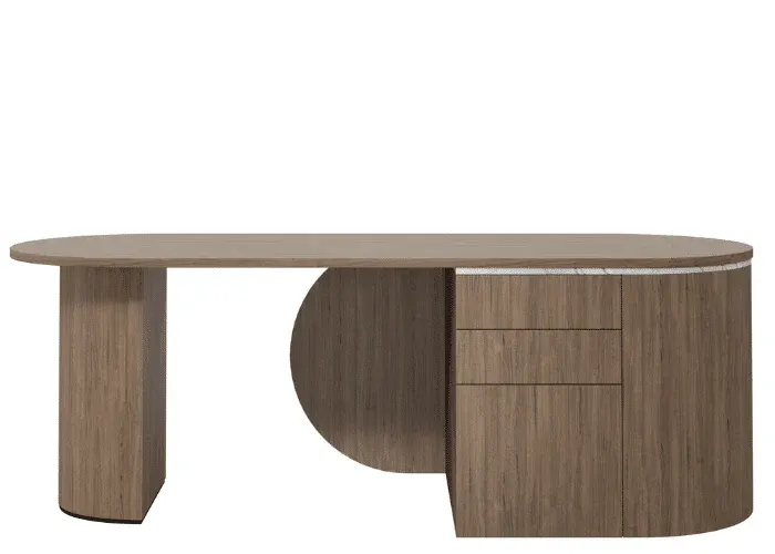 DD Jessie Curved Front Panel Executive Desk