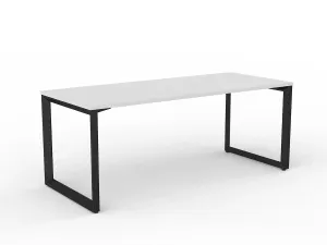 OL Anvil Straight Desk – White Top with Black Frame thumbnail 9