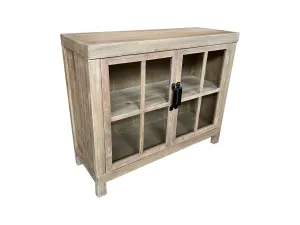 MF Recycled Elm Timber with 2 Glass Door Cabinet thumbnail 6