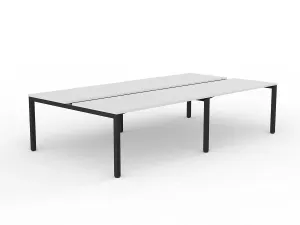 OL Axis 4-User Double Sided Workspace – White Top with Black Frame thumbnail 8