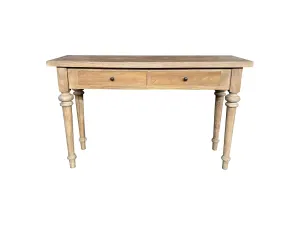 MF Morocco Recycled Timber 2 Drawer Hall Table thumbnail 1