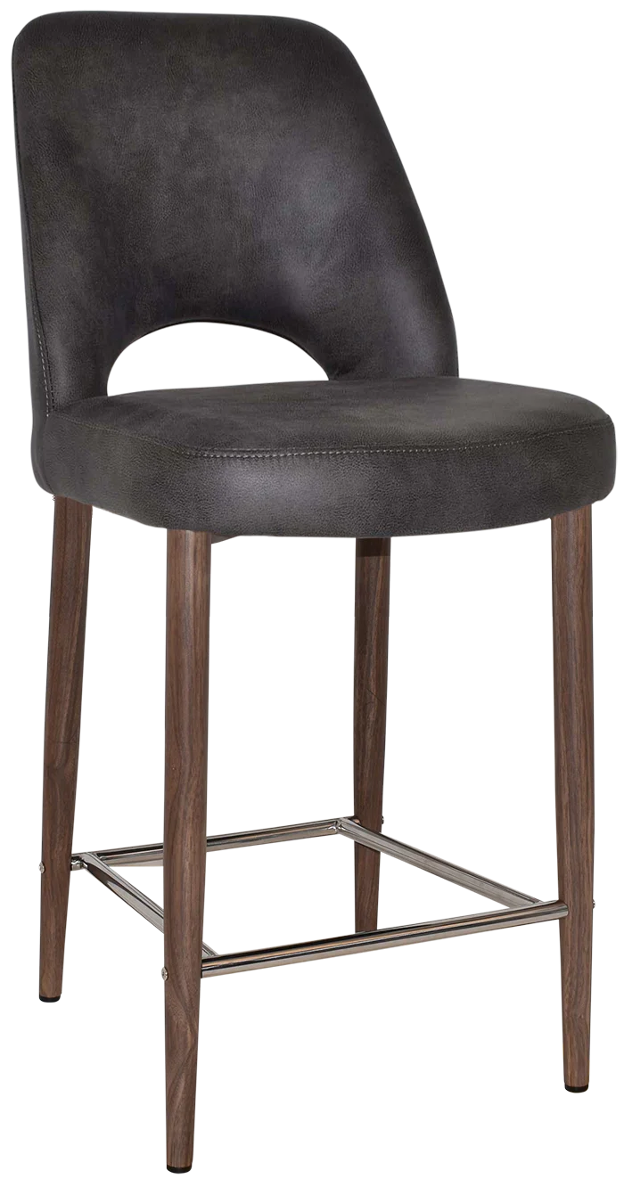 EZ STOOL ALBURY SIDE 650 METAL LIGHT WALNUT