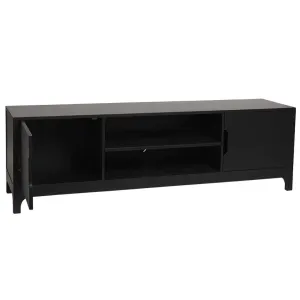 SH Ankara Entertainment Unit with 2 Doors and 2 Niches - Black thumbnail 2