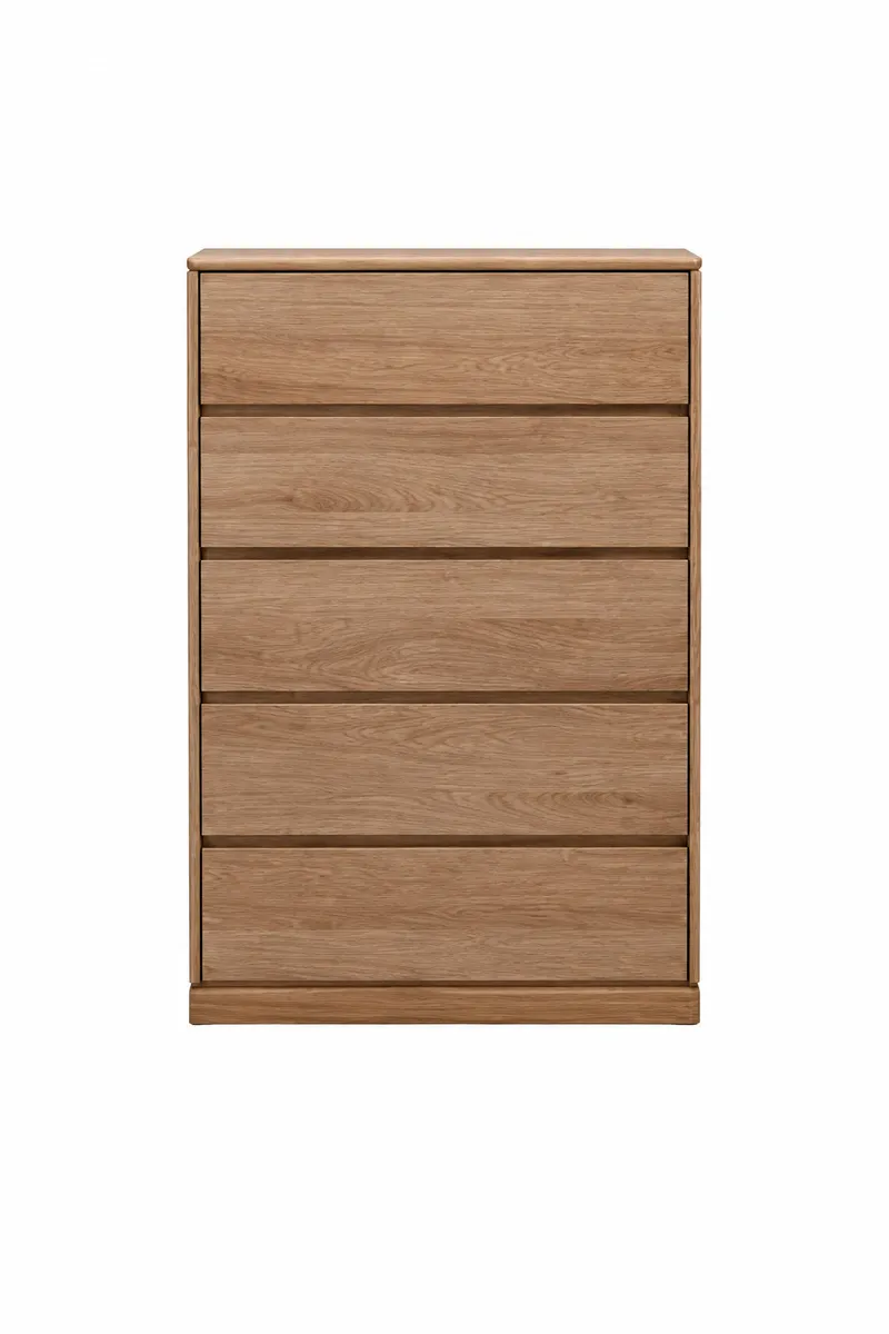 MD Pathway Solid Timber 5 Drawer Tallboy