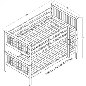 AI Monza Timber Bunk With Two Toned in King Single Size thumbnail 2
