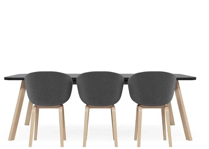 DD Toro Boardroom Table with Metal Base thumbnail 4