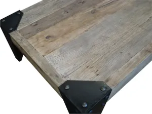 MF Recycled Elm Timber Iron Leg Coffee Table thumbnail 4