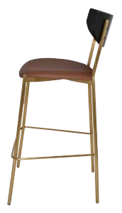 EZ STOOL MARCO BRASS - BLACK - UNUPHOLSTERED thumbnail 19