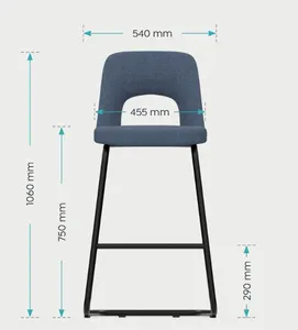 OL Elaro Fabric Upholstered Metal Leg Breakout High Chair thumbnail 2