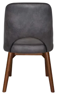 EZ Albury Solid Timber Walnut Colour Stained Upholstered Hospitality Dining Chair thumbnail 3