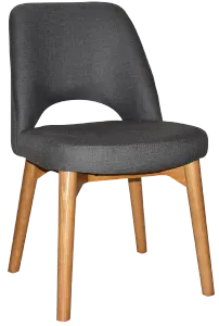EZ Albury Solid Ash Timber Oak Leg Upholstered Hospitality Dining Chair thumbnail 19