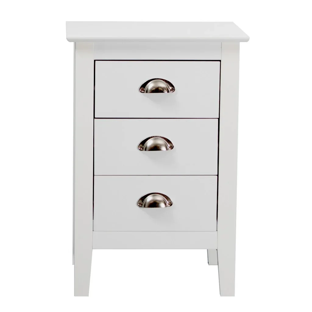 VI Costway 3 Drawer Bedside Table
