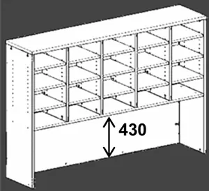 DD CC Plus Pigeon Hole Hutch thumbnail 2