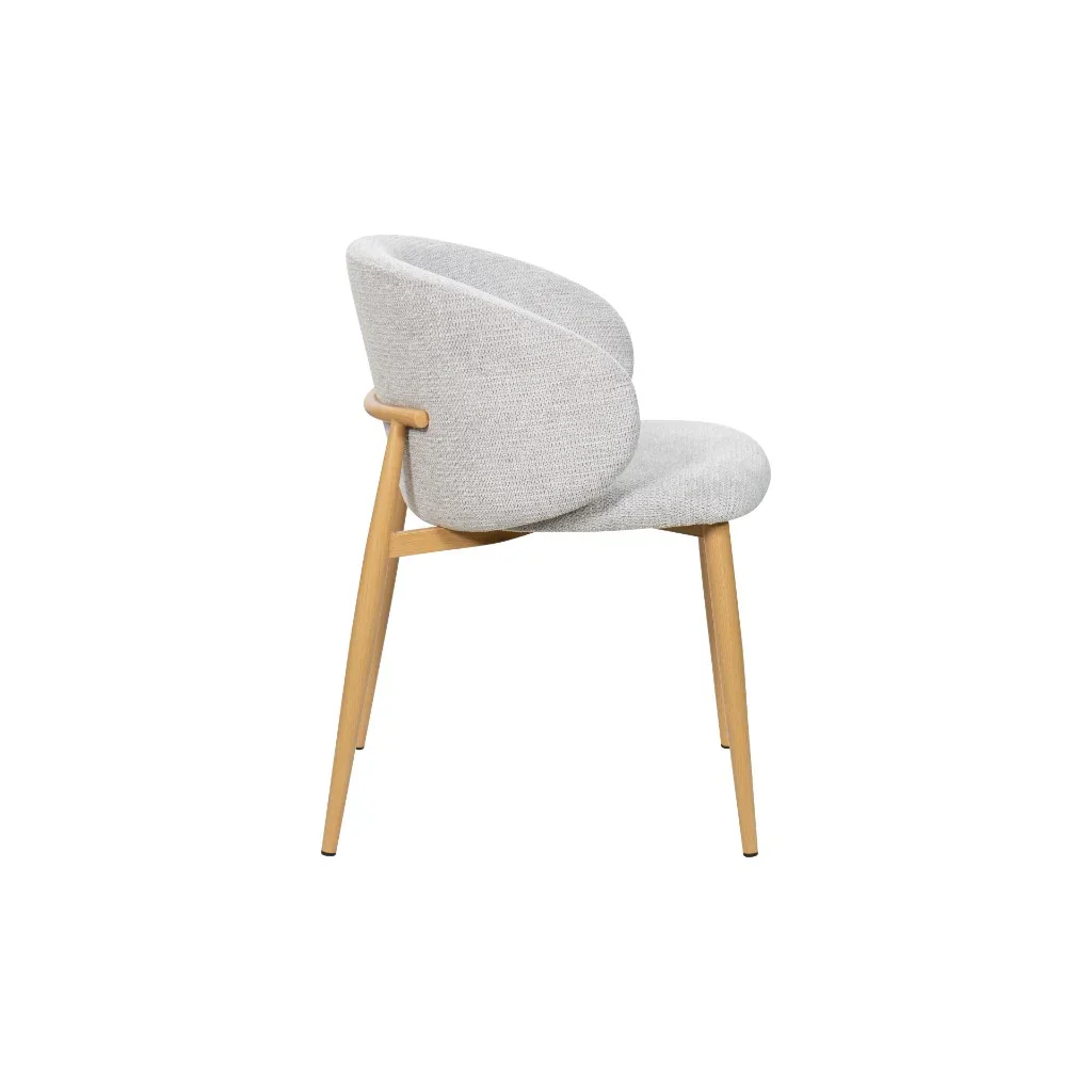 VI Saturn Fabric Upholstered Metal Leg Dining Chair