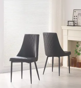 BT Magnus PU Leather Metal Leg Dining Chair thumbnail 2