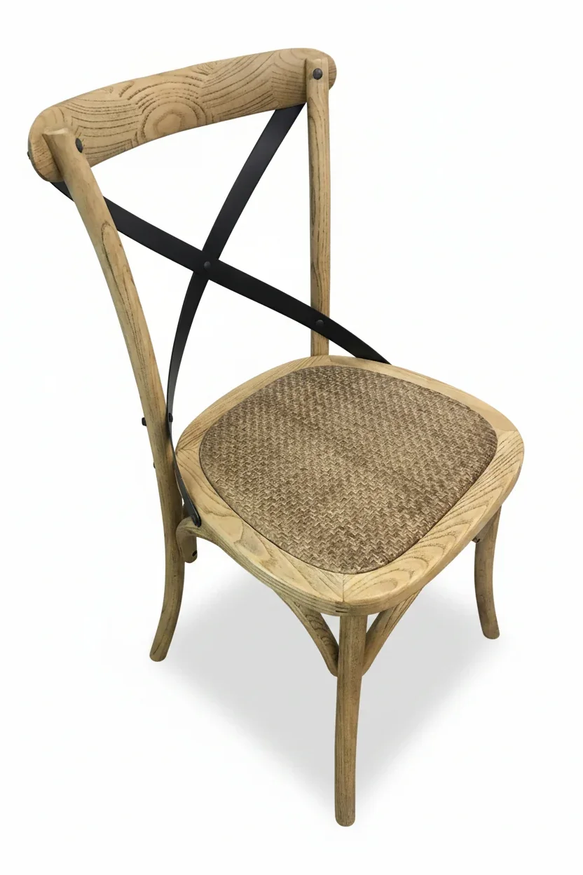 MF Carver Solid Timber Rattan Seat Dining Chair