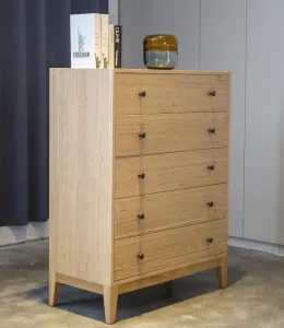 VI Colmar Solid Timber 5 Drawer Tallboy thumbnail 1