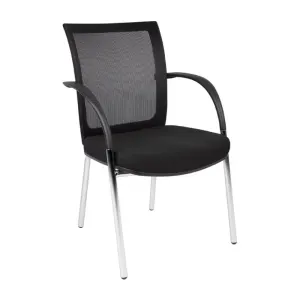 MA Tesla Fabric Upholstered Chrome 4 Leg Visitor Chair thumbnail 1