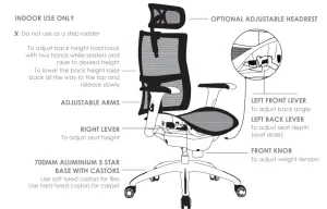 ST Zodiac High Back Aluminium Base Executive Chair thumbnail 3