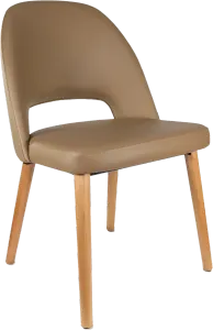 FL Semifreddo Vinyl Upholstered Timber Legs Hospitality Chair thumbnail 2