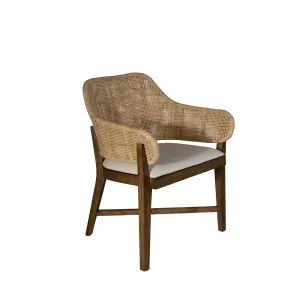CR Orleans Timber Framed Rattan Dining Chair thumbnail 1