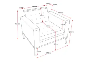 RL Venus PU Upholstered Single Seater Breakout Sofa thumbnail 3