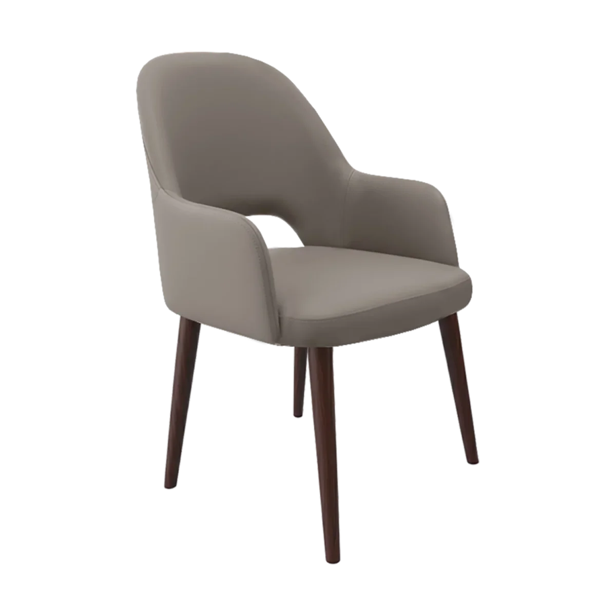 FL Orleans Bourbon PU Leather Upholstered Aluminium Legs Hospitality Armchair