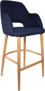 FL Sorbet Fabric Upholstered Timber Legs Hospitality Barstool thumbnail 5