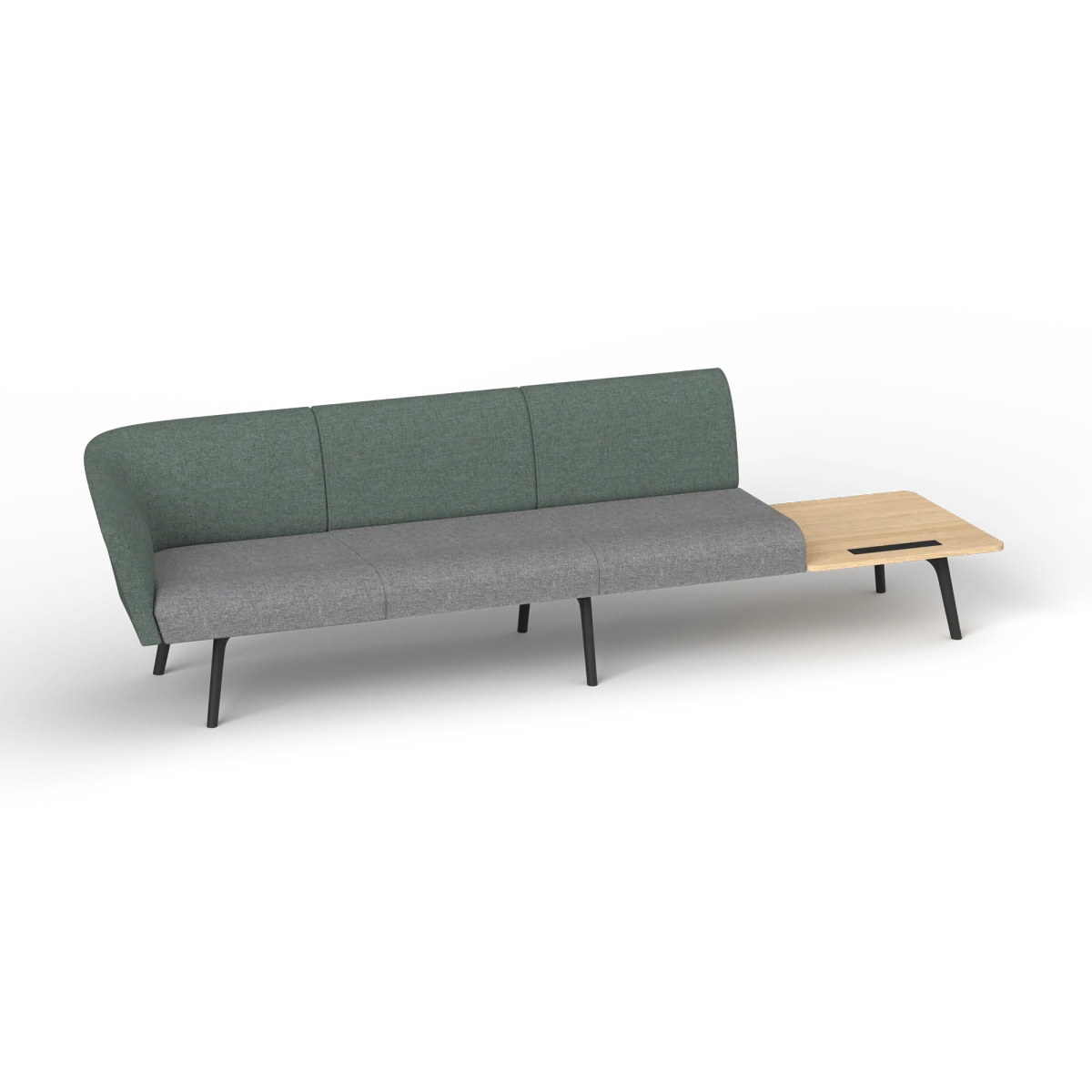 OL Willow Fabric Upholstered Reception Area Sofa with Side Table