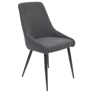 VI Polka Fabric Upholstered Metal Leg Dining Chair thumbnail 1
