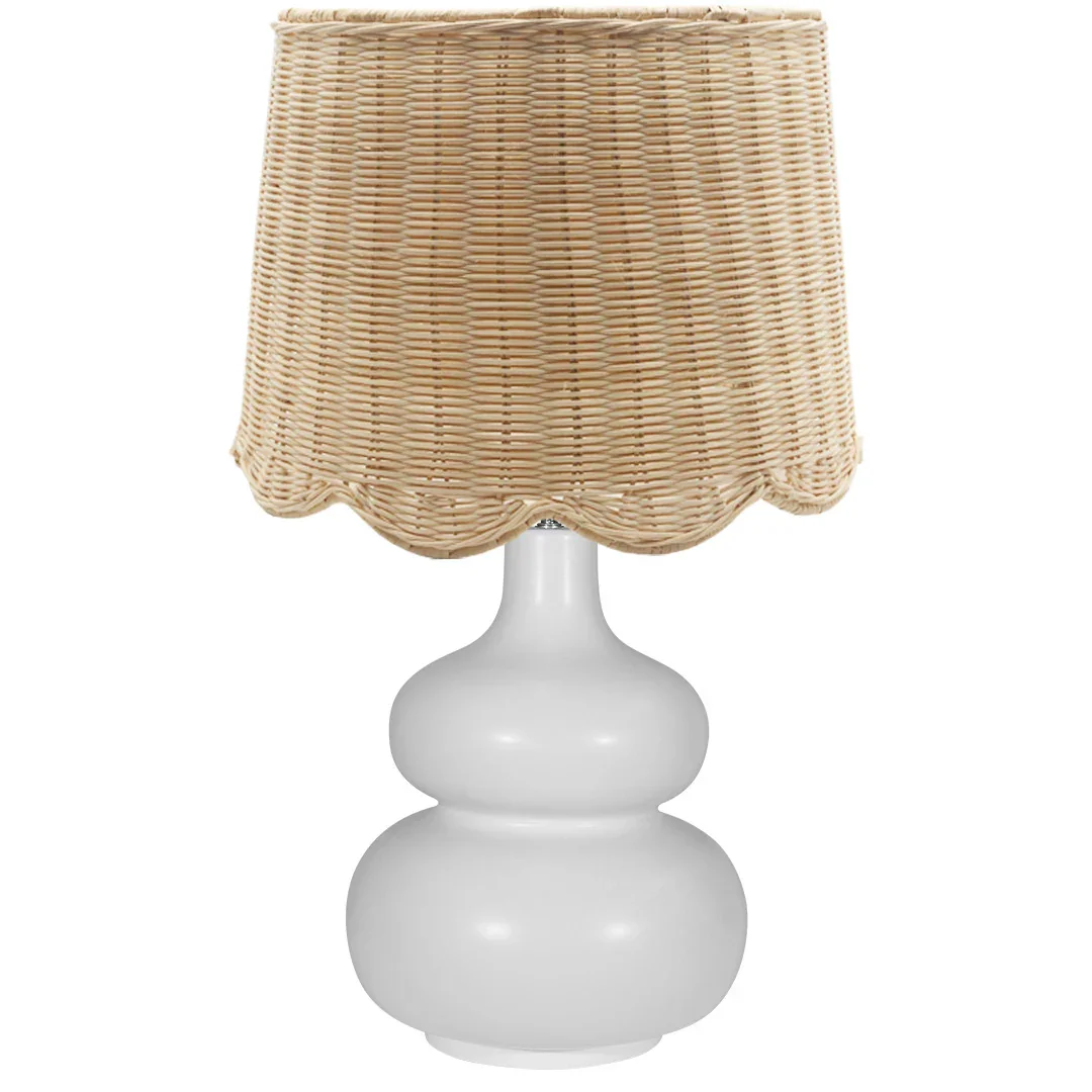 SH Scallop Rattan Shade Lamp (Set 2)