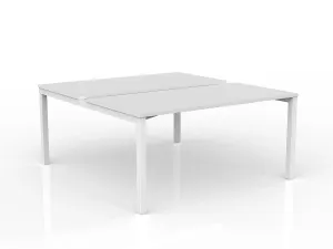 OL Axis 2-User Double Sided Workspace – White Top White Frame thumbnail 1