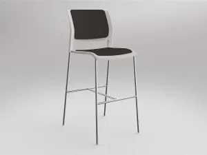 OL Game Fabric Upholstered Chrome Leg Barstool thumbnail 9