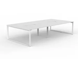 OL Anvil 4-User Double Sided Workspace – White Top with White Frame thumbnail 7