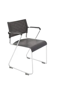 RL Wimbledon Stackable Chrome Sled Base Visitor Armchair thumbnail 1